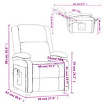 vidaXL Fauteuil inclinable électrique Rouge bordeaux Tissu