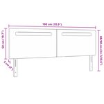 Tête de lit vidaXL Design Simple Noir 180 cm en Cuir Synthétique
