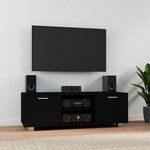 vidaXL Meuble TV Noir 120x40 5x35 cm Bois d'ingénierie