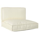 vidaXL Ensemble de coussins de palette en 2 pièces crème en tissu Oxford