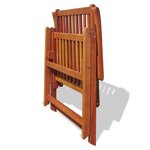 vidaXL Ensemble à manger d'extérieur 7 Pièces Bois d'acacia solide