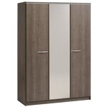 Chambre complète adulte - noyer silver - 140 x 190 cm