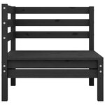 vidaXL Canapés d'angle de jardin 2 Pièces noir bois de pin massif