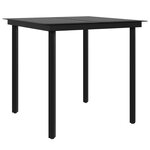 vidaXL Ensemble à manger de jardin et coussins 5Pièces Gris/noir