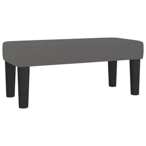vidaXL Banc Gris 70x30x30 cm Similicuir