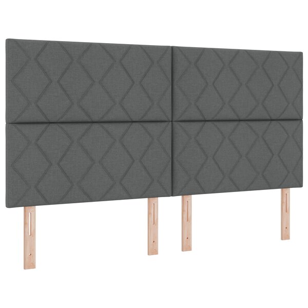 Tête de lit LED vidaXL Design Blocs Diamants Gris Foncé 180 cm Tissu