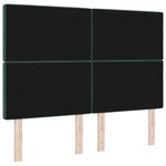 vidaXL Tête de lit avec boutons en cristal  capitonnée  vert foncé  160 cm  velours