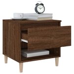 vidaXL Tables de chevet 2 Pièces Chêne brun 50x46x50 cm Bois d’ingénierie