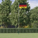 vidaXL Drapeau de l'Allemagne et mât 6 23 m Aluminium