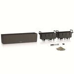 LECHUZA Jardinière BALCONERA Stone 80 ALL-IN-ONE Noir