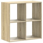 vidaXL Bibliothèque chêne sonoma 68 5x32x68 5 cm bois d'ingénierie