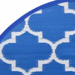 vidaXL Tapis d'extérieur bleu Ø200 cm PP