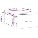 vidaXL Tables de chevet murales 2 Pièces gris béton 35x35x20 cm