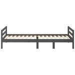 vidaXL Cadre de lit sans matelas gris 75x190 cm bois de pin massif