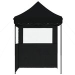 vidaXL Tente de réception pliable escamotable 2 parois latérales noir