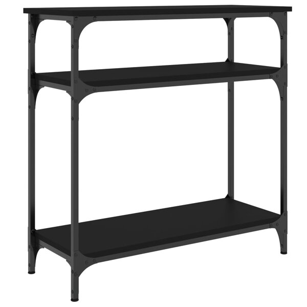 vidaXL Table console noir 75x29x75 cm bois d'ingénierie