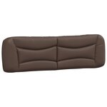 vidaXL Lit avec matelas marron 180x200 cm similicuir