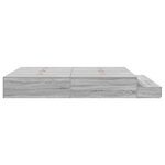 vidaXL Cadre de lit Gris Sonoma 200x200 cm