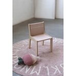 Tapis coton motif alphabet - rose - 150 Ø