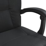 Chaise fauteuil siège pivotante de inclinable de bureau informatique étude similicuir noir 02_0024266