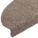 vidaXL Tapis autoadhésifs de marches 10 Pièces Crème 65x21x4cm Aiguilleté