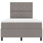 vidaXL Lit avec sommier taupe 120x200 cm en tissu