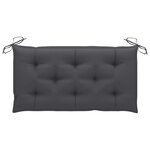 vidaXL Balancelle 2 places feuilles de palmier et coussin 202cm Bambou