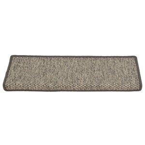 vidaXL Tapis d'escalier autocollants 15 Pièces 65x21x4 cm Gris et beige