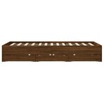 vidaXL Cadre de lit et tiroirs chêne marron 120x200 cm bois ingénierie