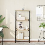 vidaXL Bibliothèque à 4 niveaux chêne sonoma 59x35x132 cm