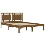 vidaXL Cadre de lit Marron miel Bois massif 200x200 cm
