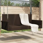 vidaXL Balancelle marron 119x56x48 cm résine tressée