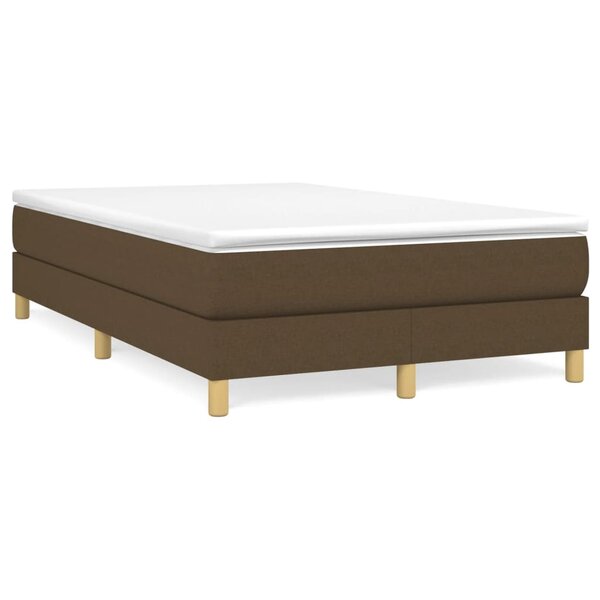 vidaXL Cadre de lit sans matelas marron foncé 120x200 cm tissu