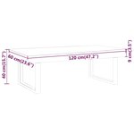 vidaXL Table basse Marron foncé et noir 120x60x40 cm MDF et fer