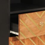 vidaXL Ensemble d'armoires de bain 5 Pièces marron noir bois de manguier