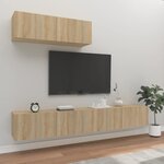 vidaXL Ensemble de meubles TV 3 Pièces Chêne sonoma Bois d'ingénierie