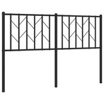vidaXL Tête de lit métal noir 135 cm