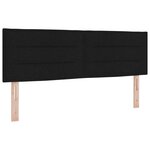 Lit Box Spring vidaXL avec matelas - Noir  160x200 cm  Tissu