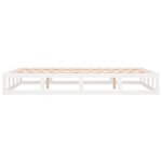 vidaXL Cadre de lit Blanc 120x190 cm Petit double Bois massif