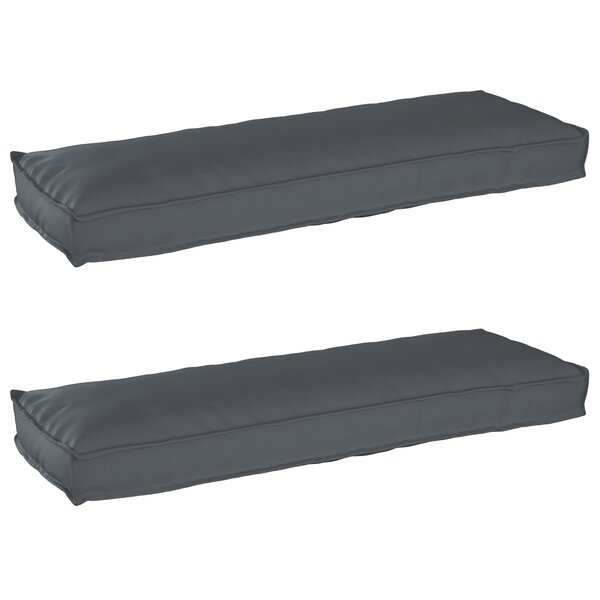 vidaXL Coussins de palette pour banc 2 Pièces Anthracite 120x40x8 cm en tissu Oxford