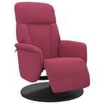 vidaXL Fauteuil inclinable avec repose-pied rouge bordeaux velours