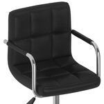 vidaXL Chaise pivotante de salle à manger Noir Similicuir