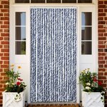 vidaXL Moustiquaire Bleu et blanc 90x200 cm Chenille