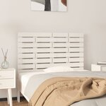 vidaXL Tête de lit murale Blanc 106x3x63 cm Bois massif de pin