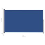 Vidaxl auvent latéral rétractable de patio 200x300 cm bleu