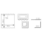 RIDDER Rideau de douche Soaring 180x200 cm