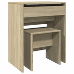vidaXL Coiffeuse et tabouret chêne sonoma 60x40x113 5 cm