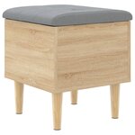 vidaXL Banc de rangement chêne sonoma 42x42x46 cm bois d'ingénierie