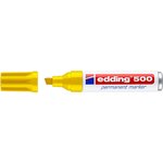 Marqueur Permanent 500 Corps Alu Jaune Pointe Large Biseautée 2-7 mm x 10 EDDING