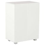 vidaXL Buffet Blanc brillant 60x35x80 cm Bois d'ingénierie